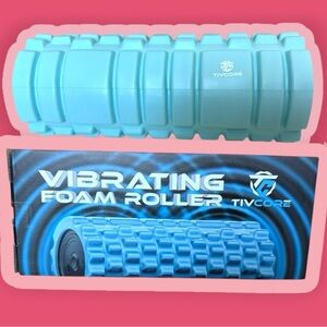 TIVCORE Blue Vibrating Foam Roller Stretching Tight Muscles BRAND-NEW NIB